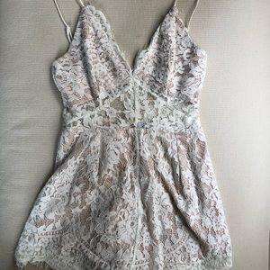 Tobi White Lace Romper